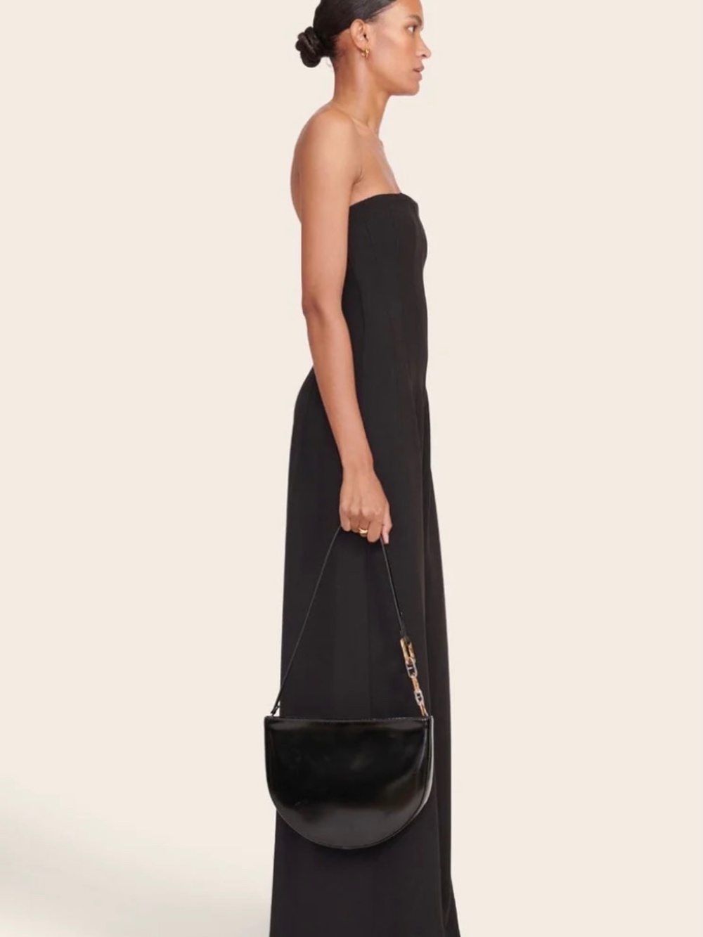 STAUD COLT Black Leather Shoulder Bag - Picture 4 of 6